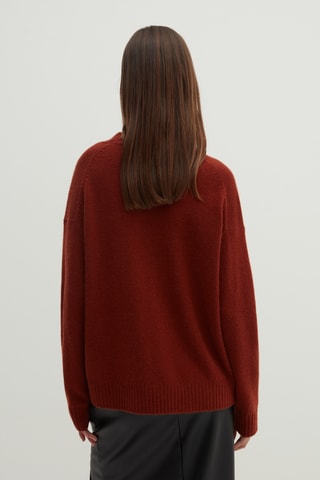 Camisola em caxemira - Vermelho-tijolo