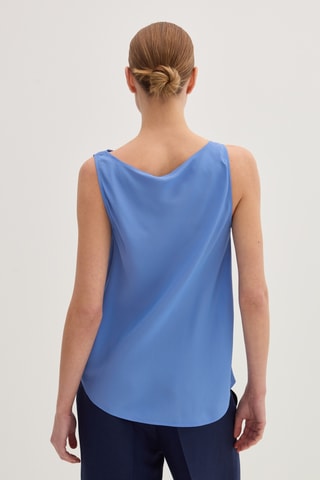 Top em seda - Azul-claro