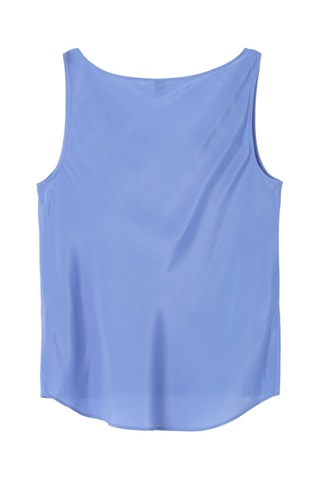 Top em seda - Azul-claro