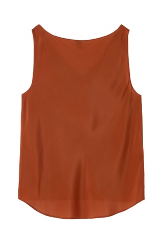 Top em seda - Vermelho-tijolo