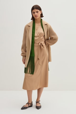 Vestido traçado - Bege