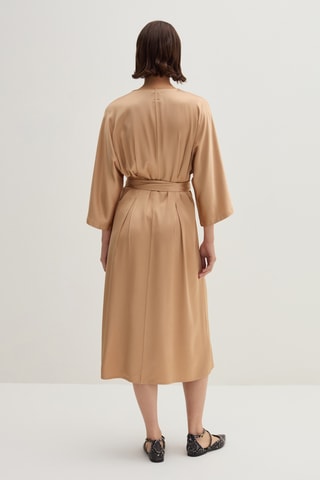 Vestido traçado - Bege