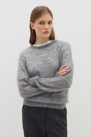 Camisola em lã mohair e lã - Cinzento