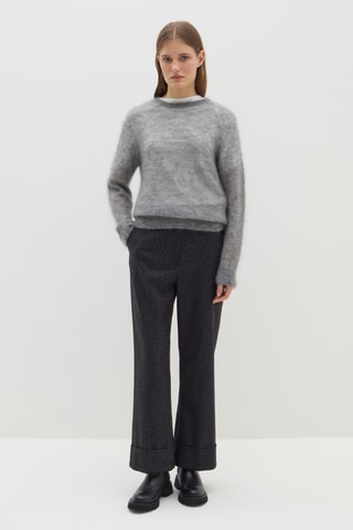 Camisola em lã mohair e lã - Cinzento