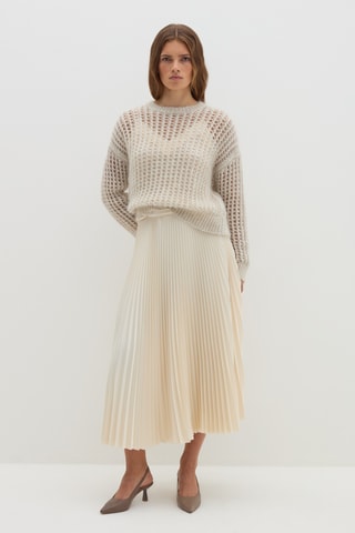 Saia plissada - Marfim