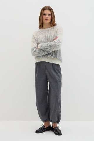 Camisola em lã mohair - Cinzento