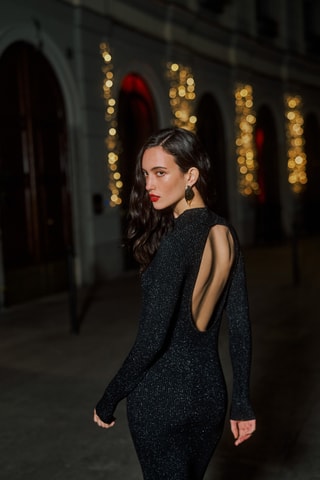 Vestido-camisola - Preto