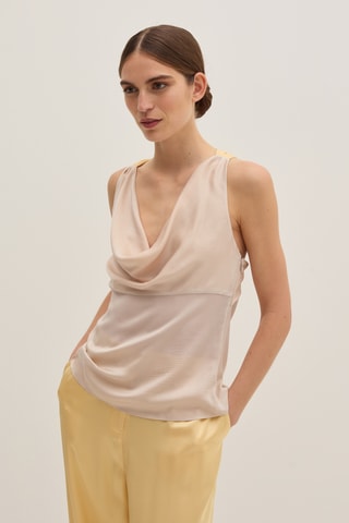 Top em seda - Bege