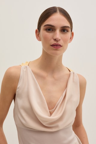 Top em seda - Bege