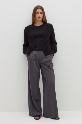 Casaco de malha em alpaca - Preto