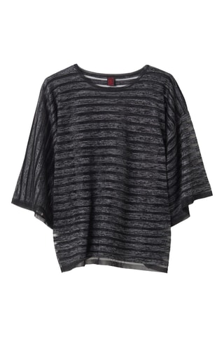 Top - Preto e cinzento