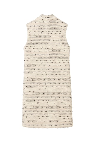 Colete comprido - Bege e preto