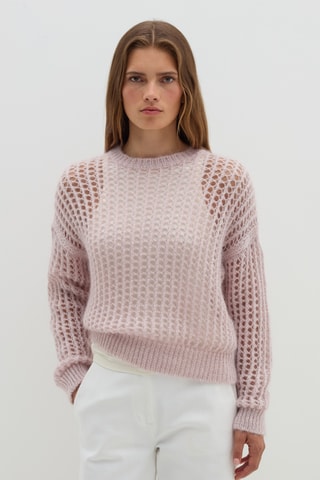 Camisola em lã mohair - Rosa