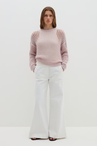 Camisola em lã mohair - Rosa