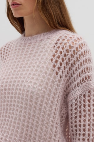 Camisola em lã mohair - Rosa