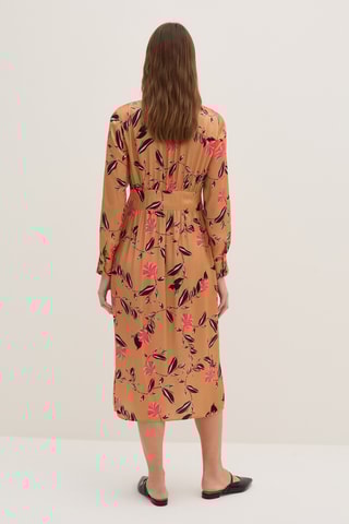 Vestido midi - Castanho-claro