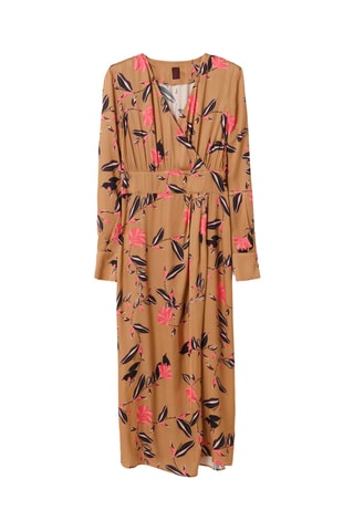 Vestido midi - Castanho-claro