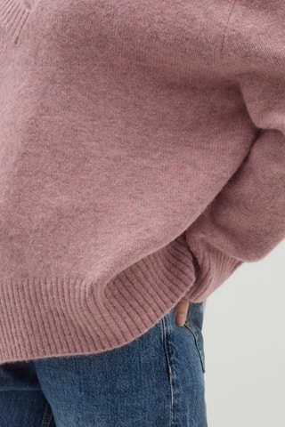 Camisola em lã e alpaca - Rosa