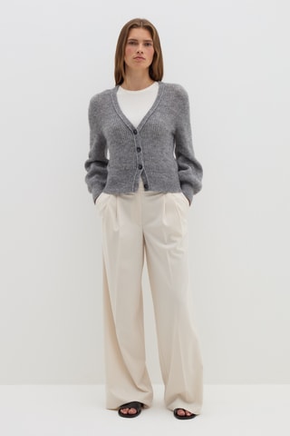 Casaco de malha em alpaca - Cinzento