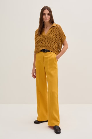 Calças direitas - Amarelo