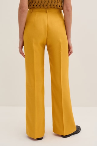 Calças direitas - Amarelo