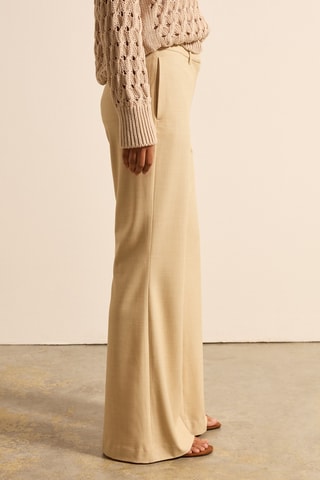 Calças flare - Bege