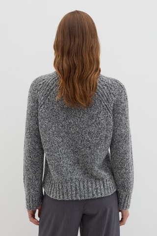 Camisola em lã e seda - Cinzento mesclado