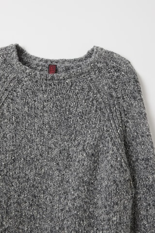 Camisola em lã e seda - Cinzento mesclado