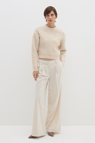 Camisola em caxemira e lã - Bege