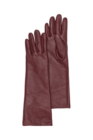 Luvas em couro - Bordô