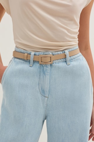 Cinto em couro - Bege