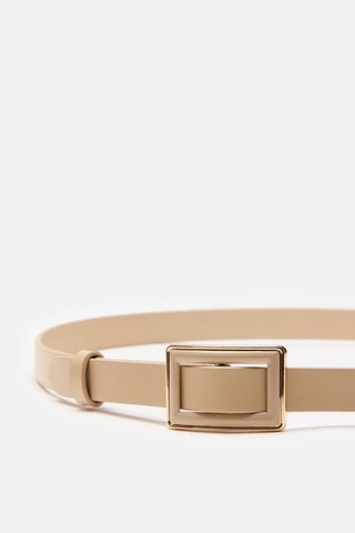 Cinto em couro - Bege