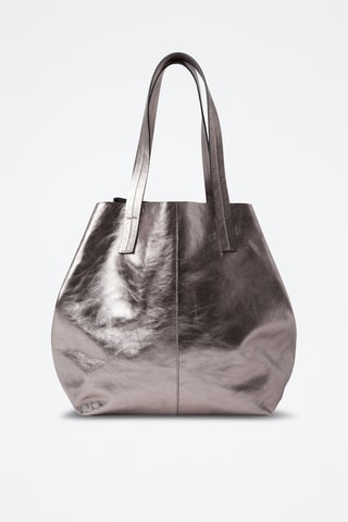 Mala de ombro em couro - Antracite