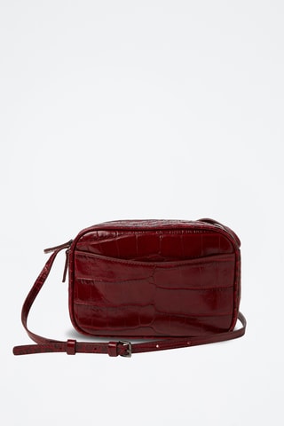 Mala de ombro em couro - Bordô