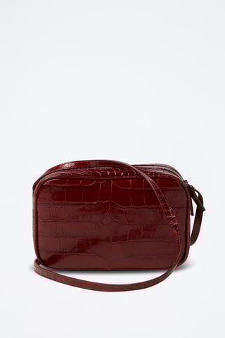 Mala de ombro em couro - Bordô