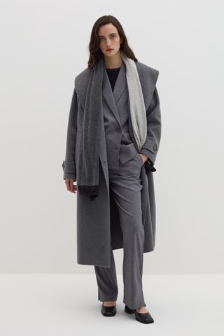 Écharpe de lã - Cinzento e preto