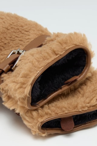 Luvas em couro - Castanho