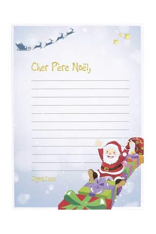 Coffret de 4 lettres au Père Noël à décorer - Vert et bleu