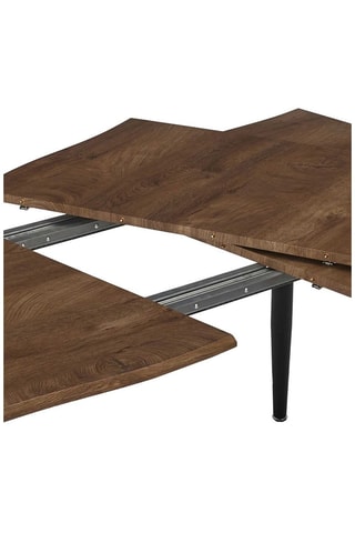 Mesa extensível Forest First Imitação de madeira e preto