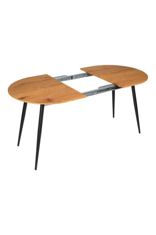 Mesa extensível Imitação madeira e preto