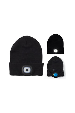 Bonnet lumineux LED - Noir