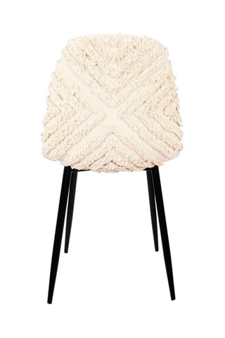 2 chaises Mora Mirage - 
Crème et noir