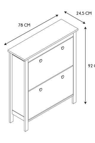 Sapateira 2 portas Elisabeth - Branco
