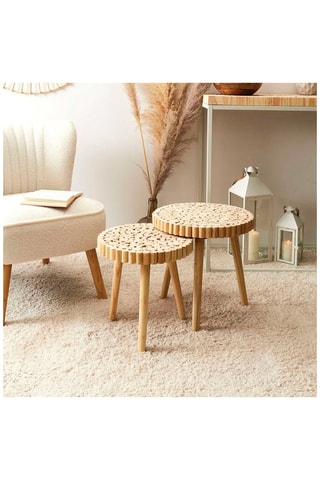 Mesa de centro encaixável Rondin - 
Natural