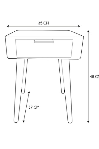 Mesa de cabeceira Toupeira e natural