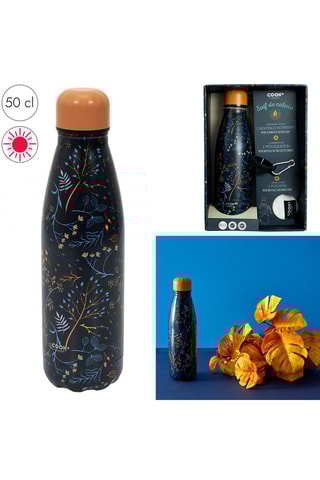 Coffret bouteille isotherme en acier inoxydable - 50 cl