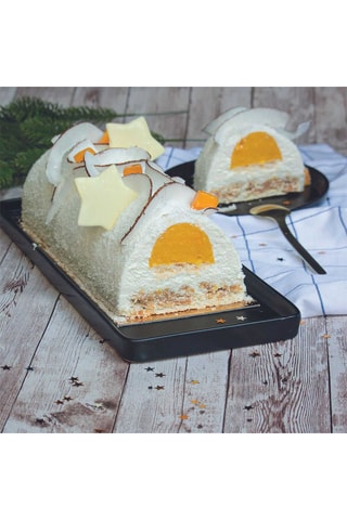 Moule à bûche avec insert en acier inoxydable - 30 x 5 x 4,5 cm