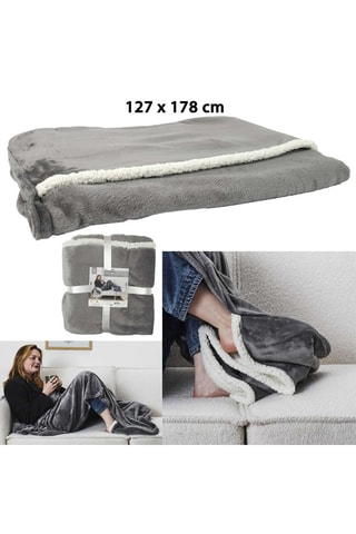 Plaid - Gris - 127 x 178 cm