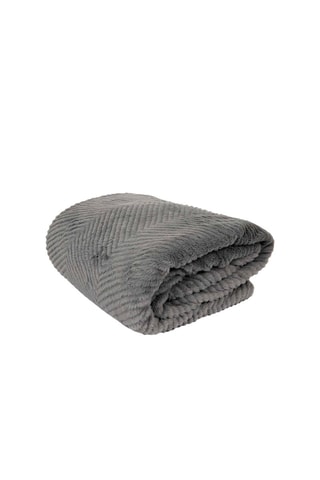 Plaid imitation fourrure - 140 x 200 cm - Gris