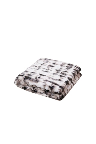 Plaid Opullence - Crème et gris - 140 x 200 X 2 cm